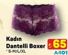 KADIN DANTELLİ BOXER fiyat ve kampanya bilgisi
